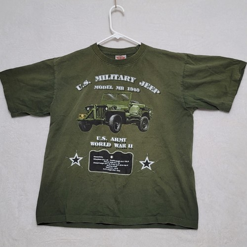 Rock Eagle Classic Wear Mens Tshirt Sz 4244 Military Jeep 1940 eBay
