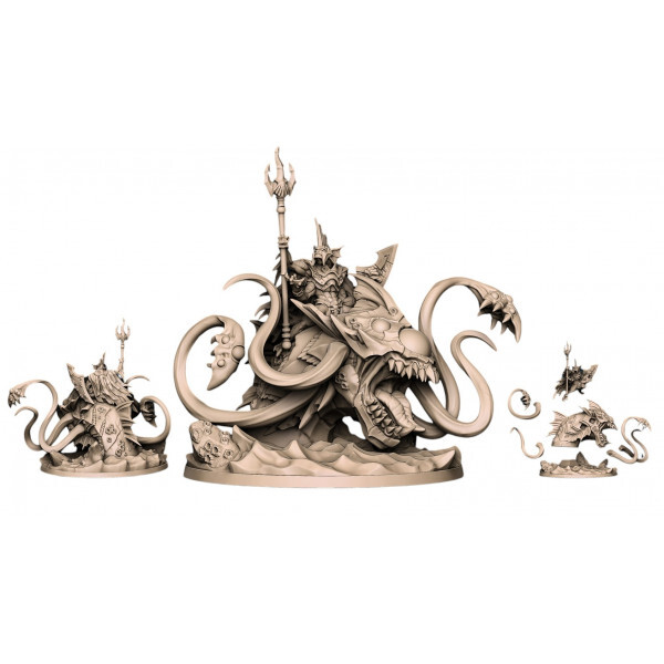 Kurkalla the Tide Tyrant figurine Artisan Guild pour jeu de rôle et combat naval