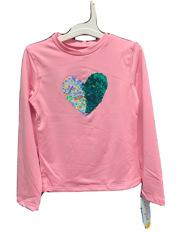 Cat \u0026 Jack Pink Heart Sequins Shirt 