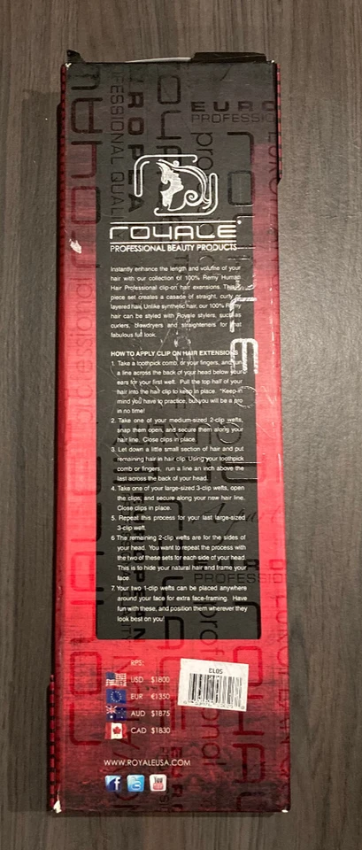 Extensiones de cabello Royale con clip 100 % humano Remy 19" Foto 3 de 4