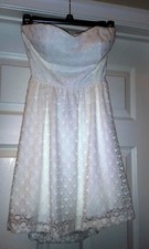 Ladies Strapless Dress - Size S - Windsor - Ivory Lace - Gorgeous!!