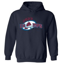 Colorado Avalanche Stanley Cup Champions Champs CREW HOODED SWEATSHIRT