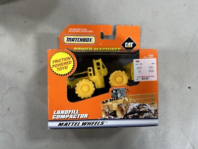 NEW MATCHBOX VINTAGE mini POWER MACHINES MATTEL LANDFILL COMPACTOR CAT ...