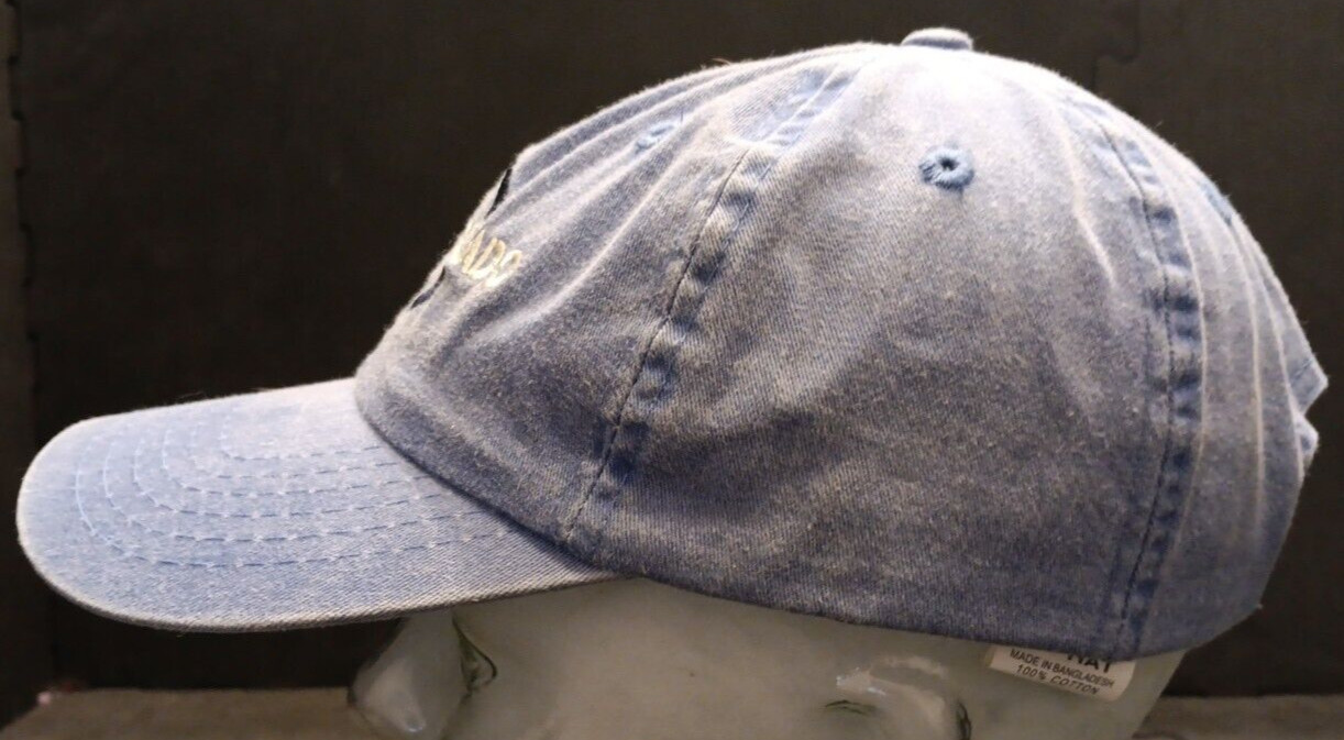 Vtg Adj Strapback Basic Hat Blue Denim Vail Color… - image 5