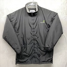 Cintas Centurylink Jacket Black Fleece Lined 31 x 22 Logo Coat Zipper Pockets
