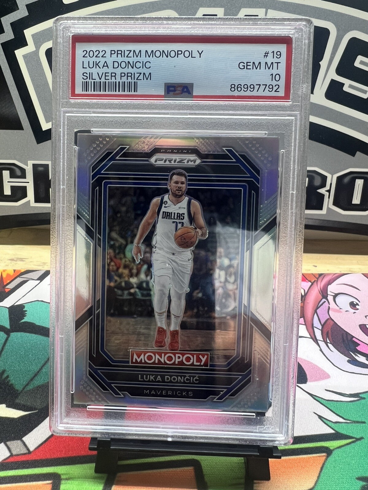 PSA 10 2022-23 LUKA DONCIC MONOPOLY SILVER HOLO PRIZM SSP GEM MINT #19 MAVERICKS