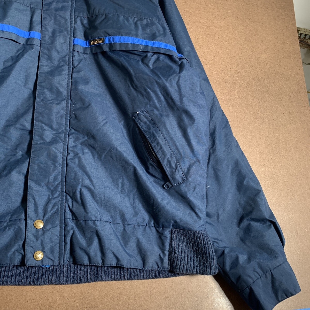 Vintage Eddie Bauer Jacket Adult Size Large Blue Long Sleeve Mens