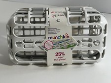 Munchkin High Capacity Dishwasher Basket White  Grey NEW