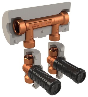 Kemper Strömungsteilergruppe KHS-Venturi, DN15 (1/2'') x DN15 (1/2''), IG, Montage