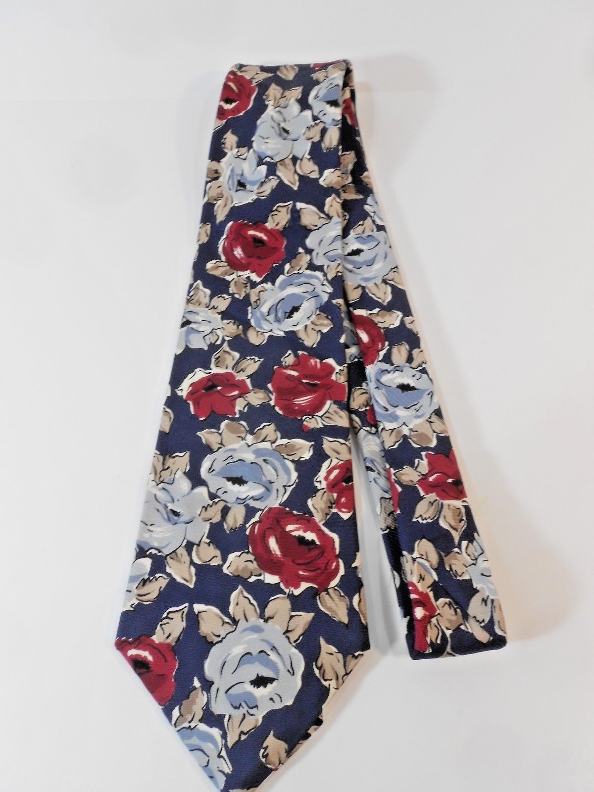 Men's Tie American Traditions 100 Italian Silk Made in USA Red, White, Blue EuC eBay