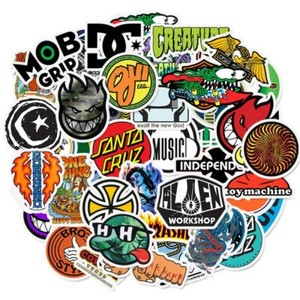50 Brand Logo Stickers Waterproof For Luggage Car Guitar Laptop Skateboard Ebay
