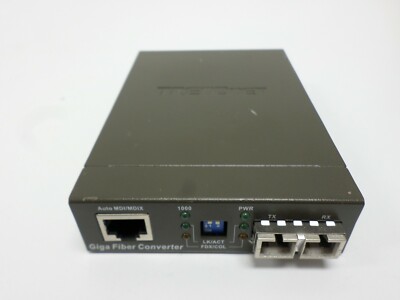TRENDnet TFC-2000MSC 1000Base-T to 1000Base-SX Multi-Mode  Giga Fiber Converter 