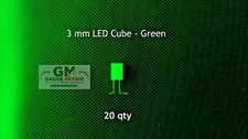 12 Volt 3mm Green Led Cube With Resistor For Gm Dash Bulbs Switches 20 Qty 12 Volt 3mm Green Led Cube With Resistor For Gm Dash Bulbs Switches 20 Qty