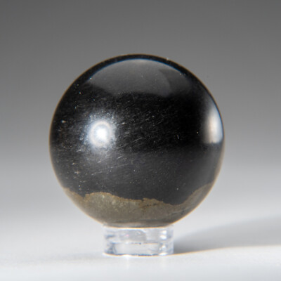 Genuine Polished Pyrite Stone Sphere (1.25'') with Acrylic Display Stand