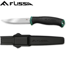 Flissa Bushcraft Knife Fixed Blade Knife Stainless Steel Blade with Nylon Sheath