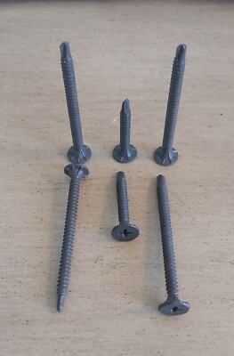 #8 x 1-1/4'' Phillips Wafer Head Self Driller Cement Board Screws w/NIBS 5000/Cs.
