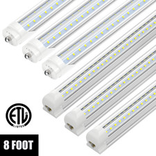 4 25 pack 8FT T8 72w Led Shop Light Fixtures Single Pin F96T12 FA8 LED Tube Bulb