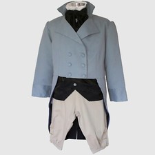 Men's Historical Retro Victorian High Waist Regency Coat, Only Coat For Sale