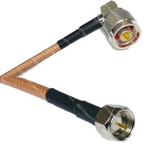 RG400 N MALE ANGLE to F MALE Coaxial RF Cable USA-Ship Lot