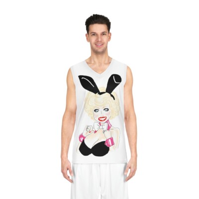 DOLLY PARTON artist rendering 70's bunny Year of the Rabbit Basket Ball Jersey