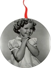 Shirley Temple Christmas Holiday ornament 3 inches round 2 sided