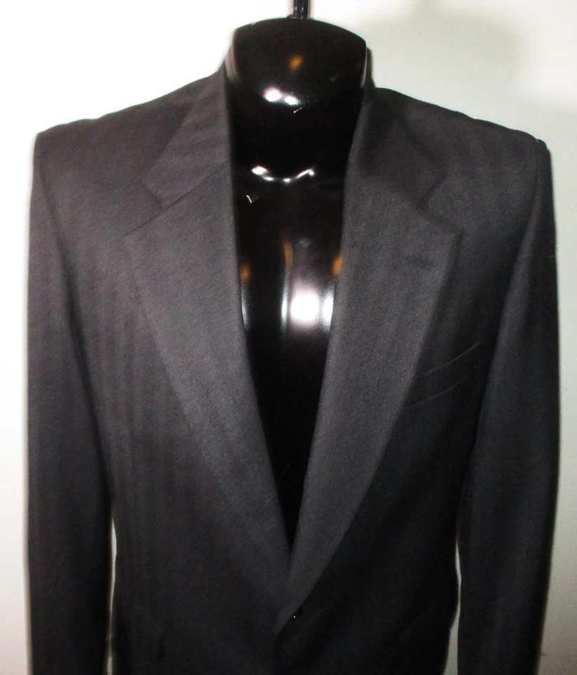 Traje STRATHMORE Gris Oscuro Lana Pesada 2 Piezas Para Hombre Talla 42 Largo, 38X32 Foto 3 de 4