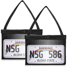 Dealer Plate Tag Holder Bag With Strap License Plate Cover Frame