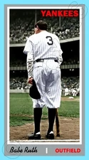 Babe Ruth 1970 Tall Boy Custom Made Art Card New York Yankees