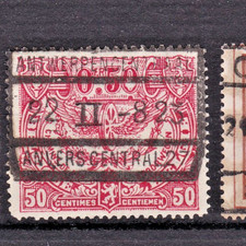 TIMBRE 1920-21 BELGIQUE COLIS POSTAUX N° 107 SUPERBE CACHET-OBL. TB-VSCAN R/V-
