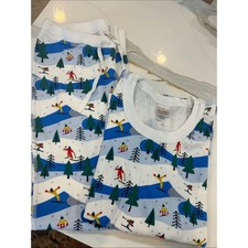 EUC Hanna Andersson Women s Pajama Set Small in Ski Slope print