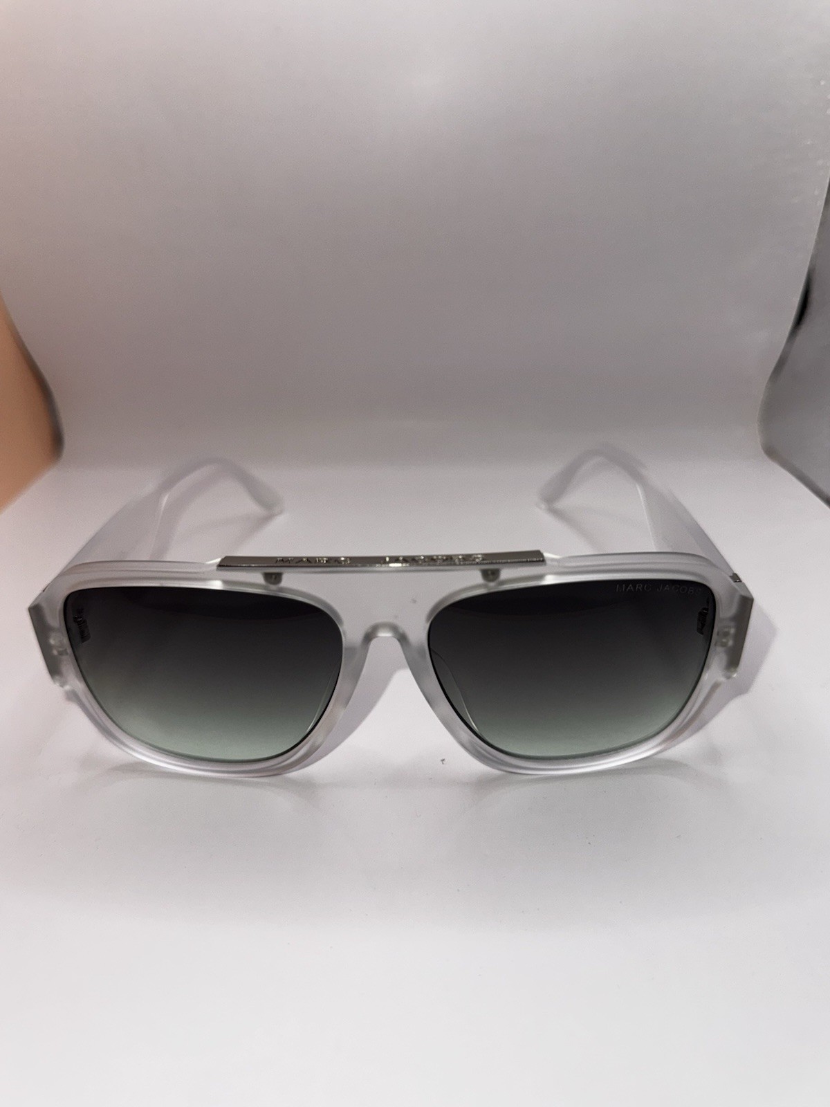 Marc Jacobs Square Clear Frame Gradient Gray Lens… - image 1