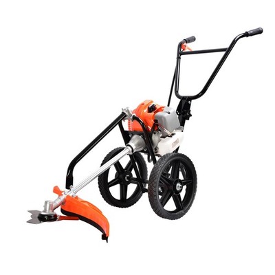 eSkde 52cc Benzin Motorsense mit Rädern Freischneider Gras Unkrautschneider Schneidwagen