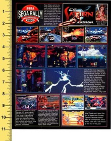 Sega Rally Saturn X-Men 1995 Vintage Video Game Magazine Ad Print 8x10.75"