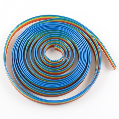 2M Meter 1.27mm Pitch 6 Way Wire Conductor   Color IDC   Ribbon Cable #vn