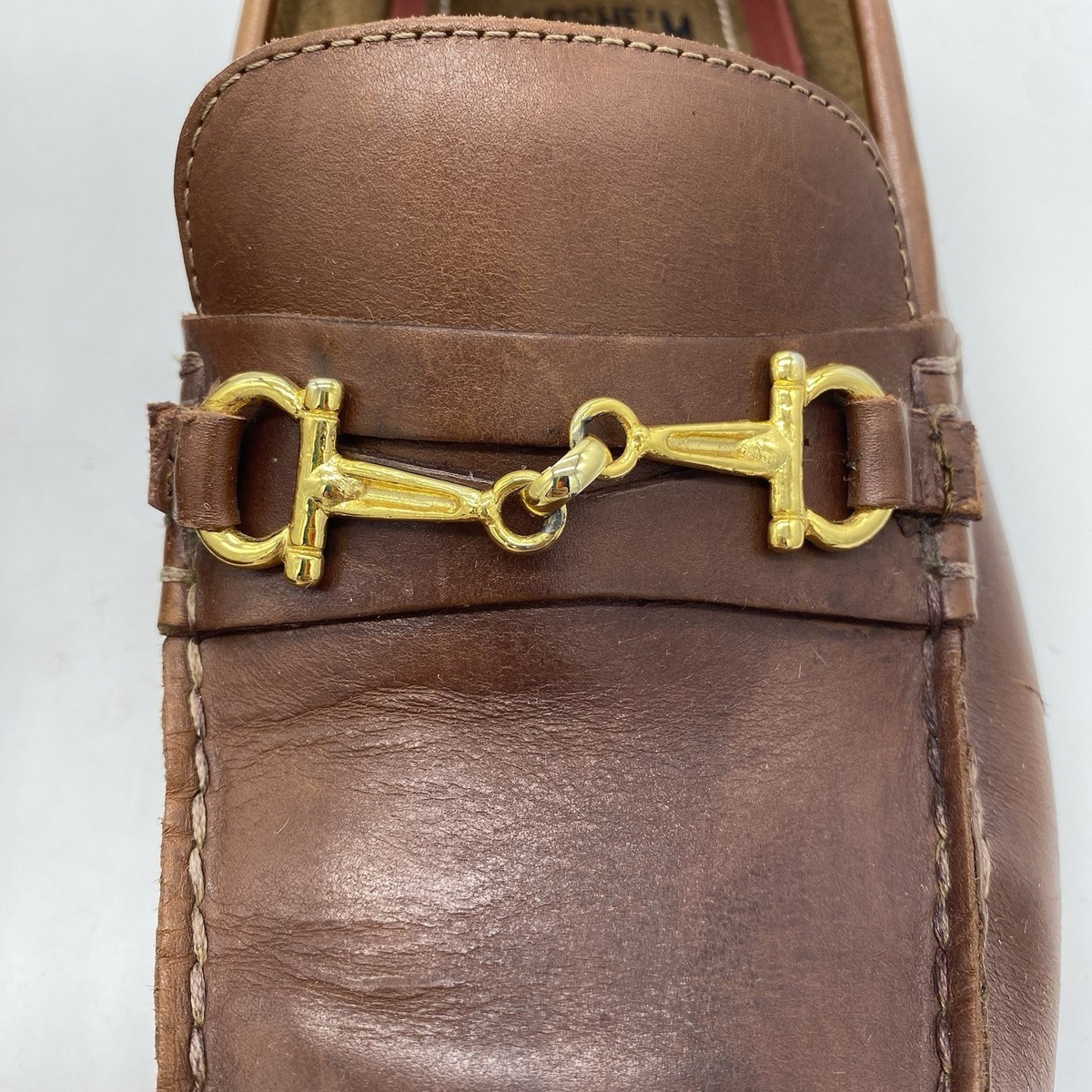 Florsheim Horsebit Driving Loafer Men\'s 11 Brown Leather Moc Toe Penny Driver Florsheim Brown Leather Penny Loafer Driving Mocs Men main image 2