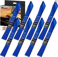 Soft Loop 1.7”×17" Motorcycle Tie Down Straps Heavy Duty 12000Lbs Max-Blue