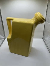 Oxford-Ware MCM USA Yellow Rectangle Refrigerator Pitcher Jug Flower Pot