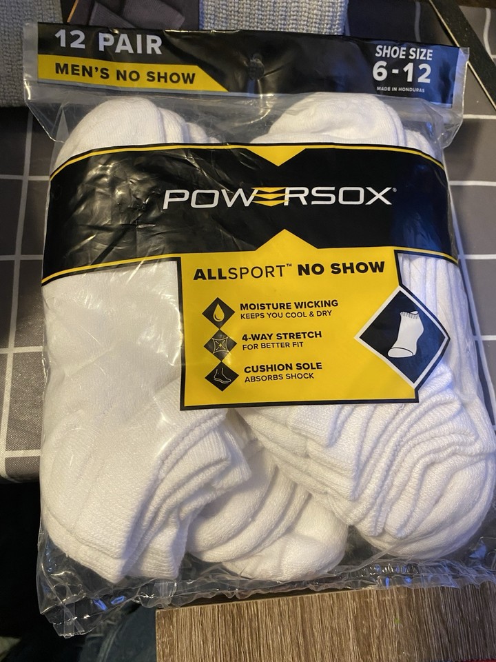Powersox Calze Uomo Crew 12 Paia Nero Taglia Large 6-12 - Foto 5