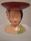 Shawnee USA Pottery 1950s Ceramic Hawaiian/Polynesian Lady Head Vase #896 Excelt