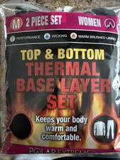MEDIUM TOP & BOTTOM THERMAL BASE LAYER SET NEW