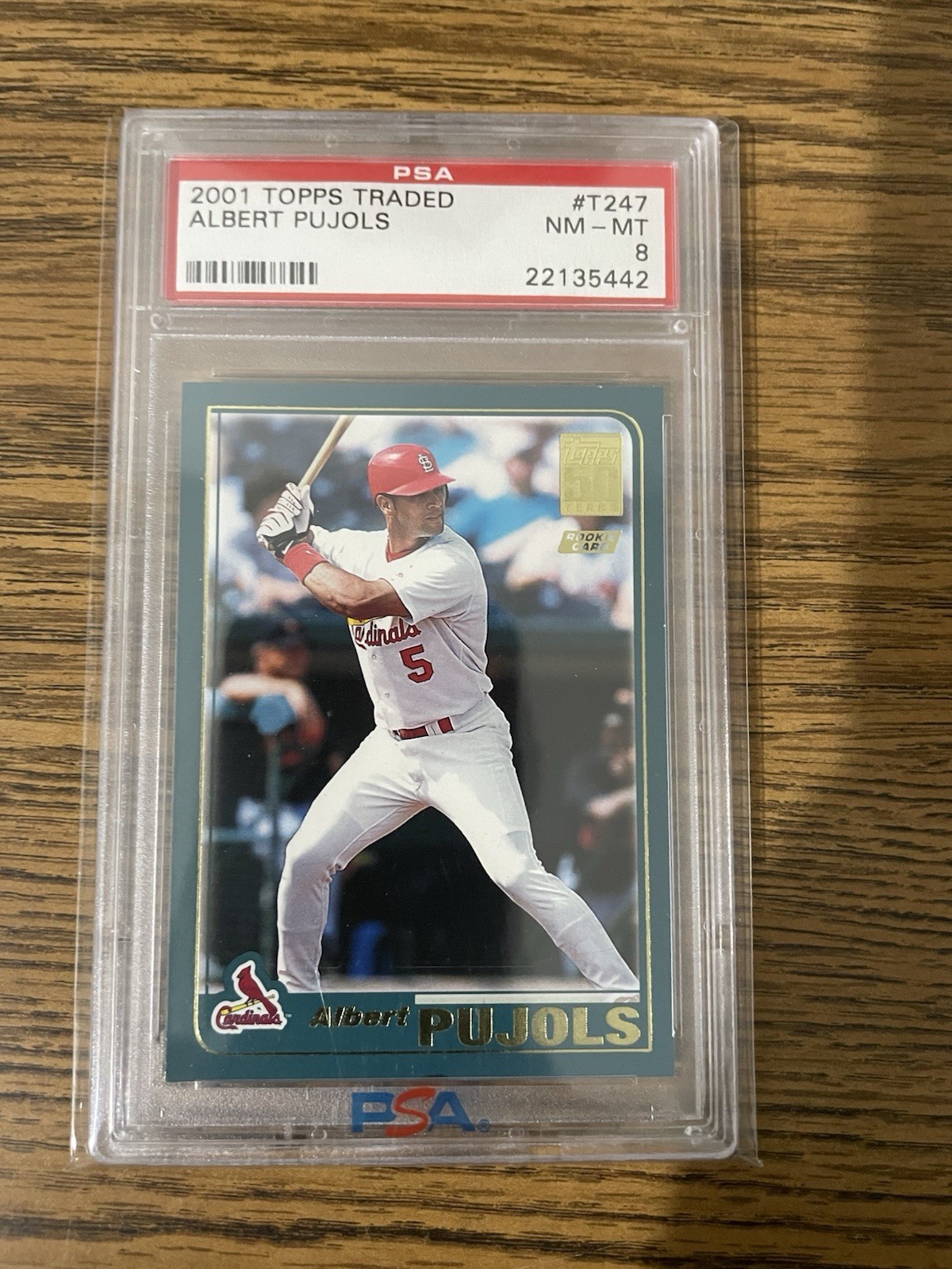 2001 Topps Traded #T247 Albert Pujols RC PSA 8 