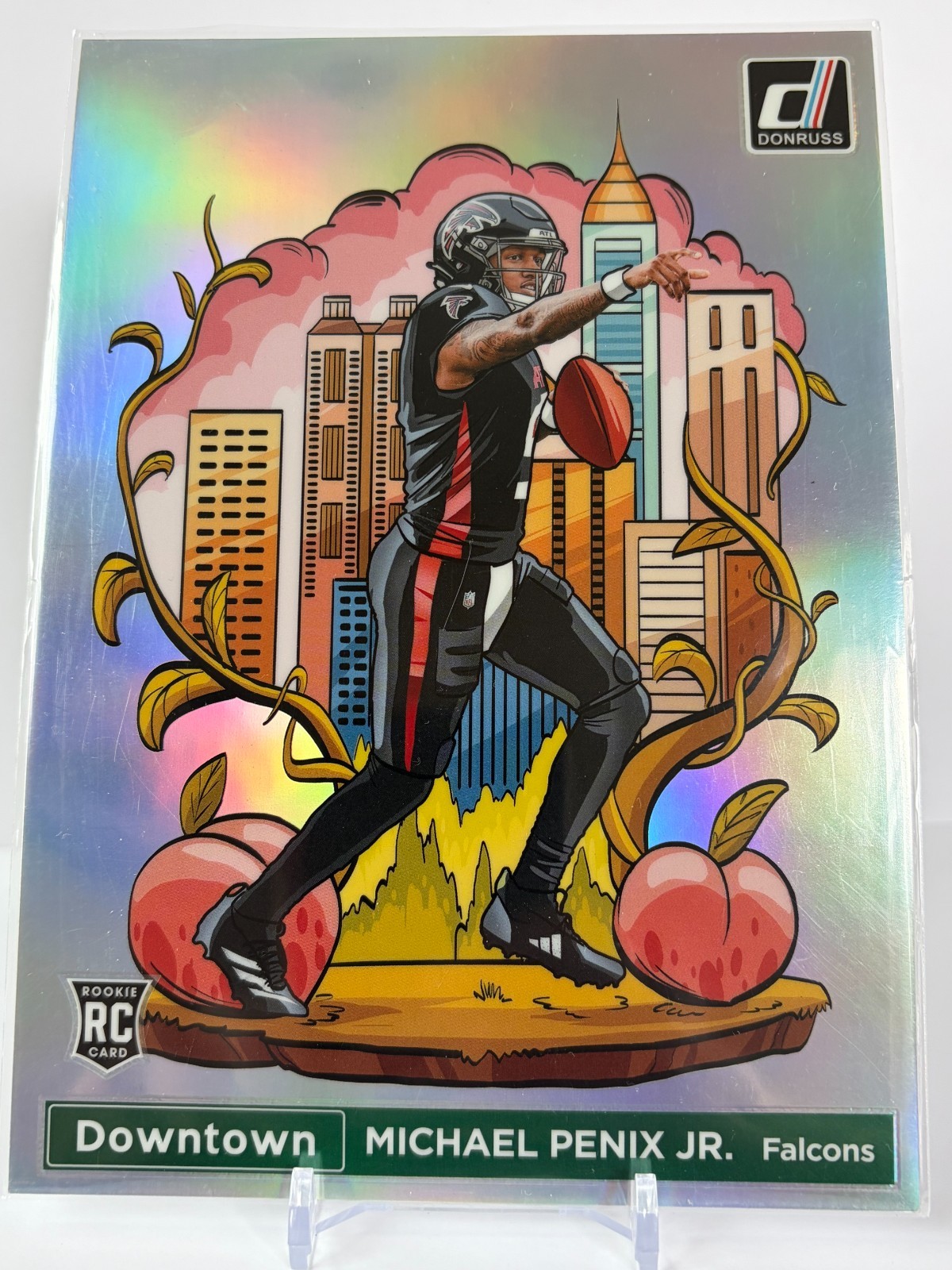 2024 Panini Donruss Jumbo Downtown Michael Penix Jr. #14 Rookie Prizm Falcons