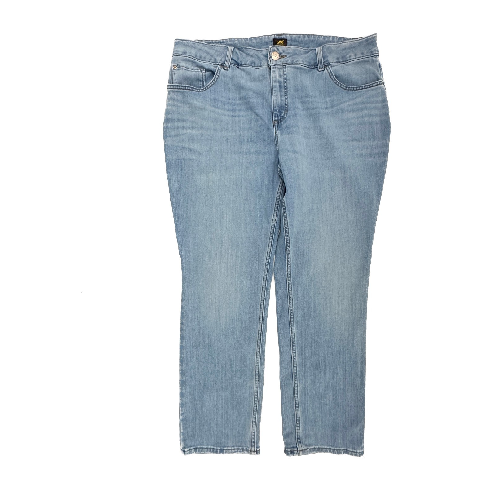 Lee Straight Leg Women's size 20W Medium Wash Blue Denim Jeans