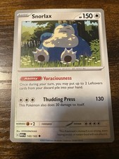 Pokemon Scarlatto e Viola 151 Snorlax carta non comune 143/165 quasi nuovo