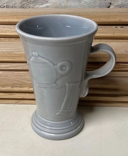 FIESTA Ware PEARL GRAY Pedestal 18 Oz Mug Post 86 New In Box Retired NIB