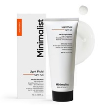 Minimalist Light Fluid 50gms Sunscreen SPF50 Lightweight,Water  Sweat Resistant