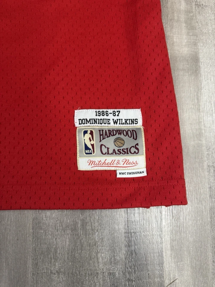 Camiseta Dominique Wilkins Atlanta Hawks Madera Dura Clásica Swingman Mitchell Ness M Foto 2 de 4