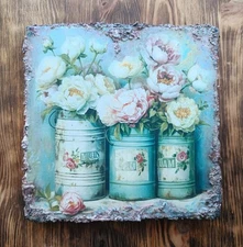 Wall Art Home Interior Decor Peonies on Canvas  Floral  Gift for Her