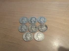 Lot of 8 -- 1943 Washington Silver Quarters -- 90% Silver -- Circulated