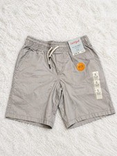 Cat  Jack Boys Gray Cotton Shorts M 8 Drawstring Pockets Elastic Waist